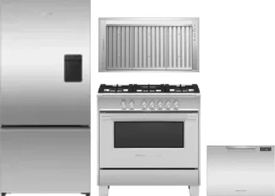 4 Piece Package Includes Refrigerator, Range, Hood And Dishwasher
